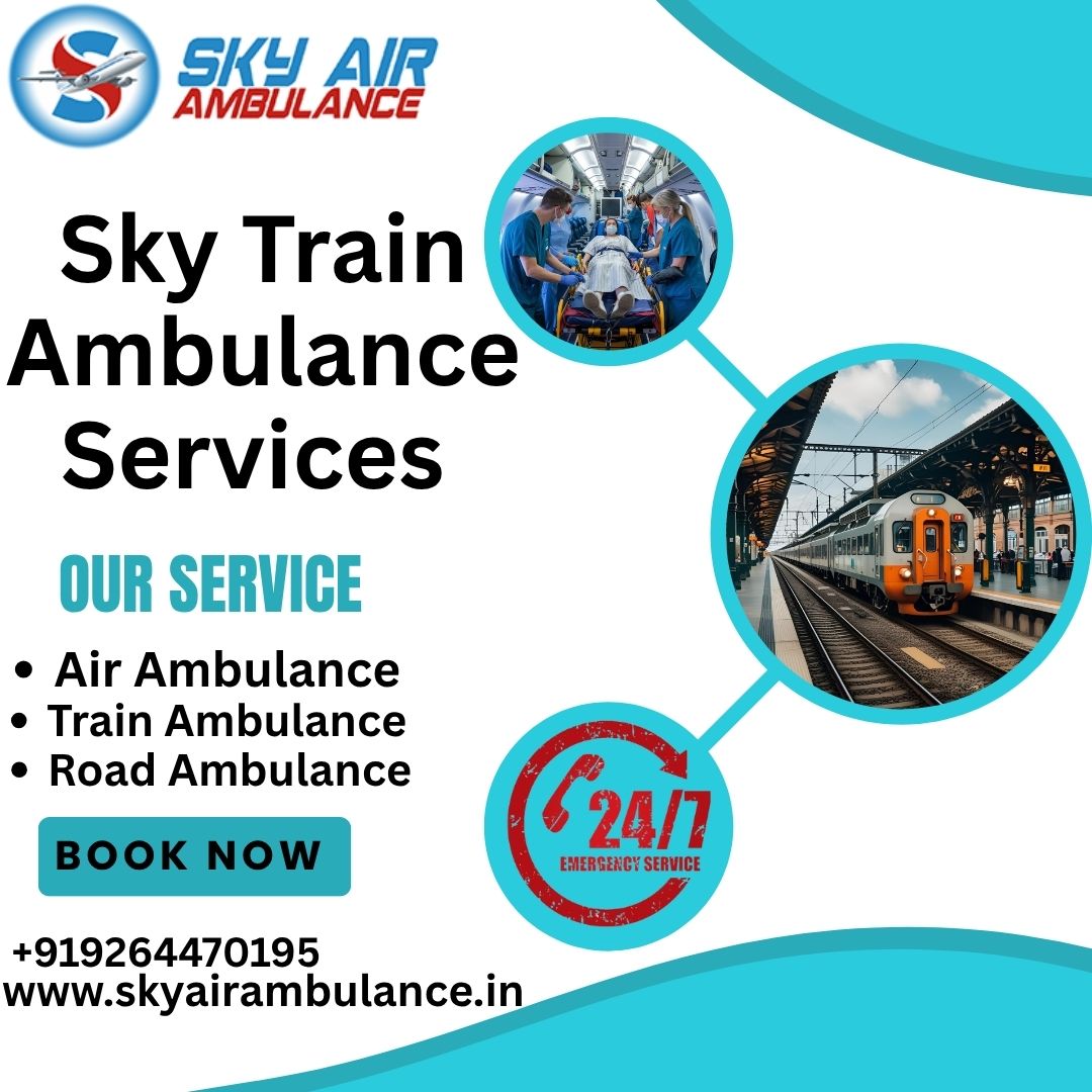 Tech Sky Train Ambulance Services in Jamshedpur to take care of patien