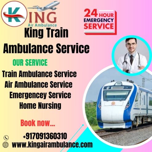 King Train Ambulance in Silchar offers specialized care setup for cr