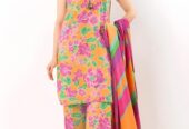 3 Pcs Women’s Unstitched printed suit