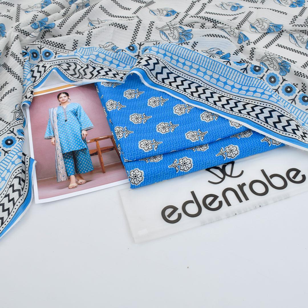 3 Pcs Women’s Unstitched digital print lawn suit