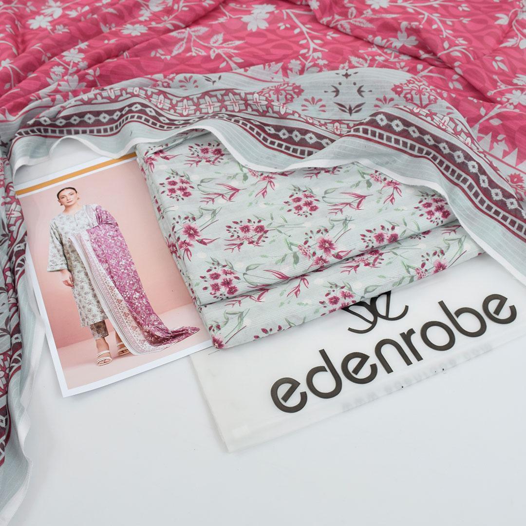 3 Pcs Women’s Unstitched digital print lawn suit