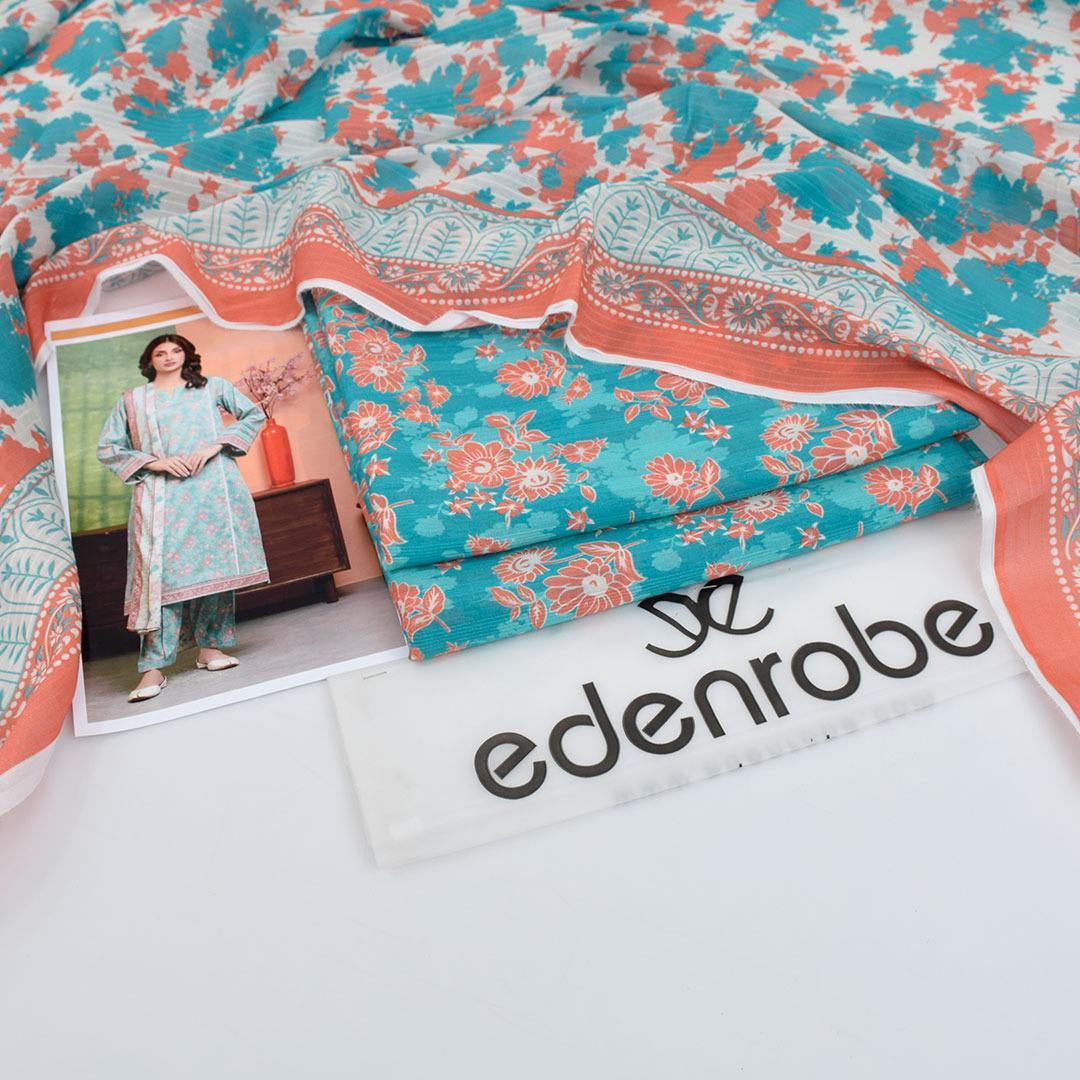 3 Pcs Women’s Unstitched digital print lawn suit