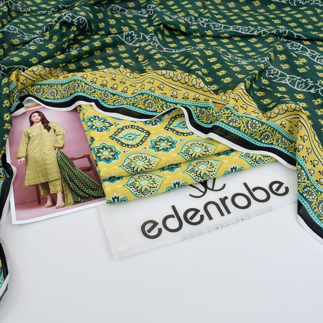 3 Pcs Women’s Unstitched digital print lawn suit