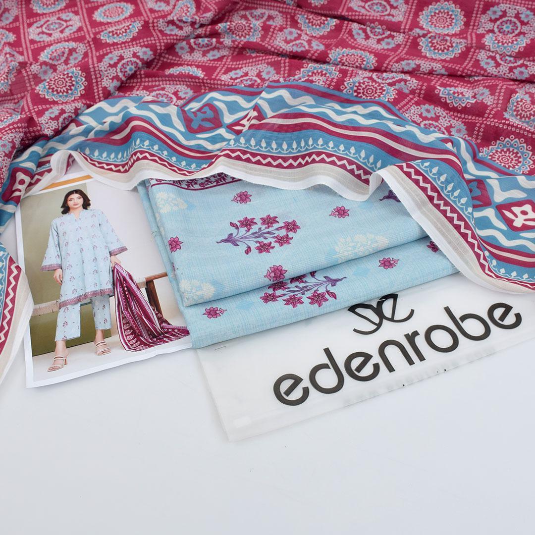 3 Pcs Women’s Unstitched digital print lawn suit