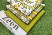 3 pcs woman’s Unstitched printed lawn suit