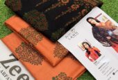 3 pcs woman’s Unstitched printed lawn suit