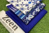 3 pcs woman’s Unstitched printed lawn suit