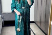 Elegant Chiffon Kaftan Sequins Embroidered | 54 Inches | Standard Size