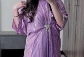 Elegant Chiffon Kaftan Sequins Embroidered | 54 Inches | Standard Size