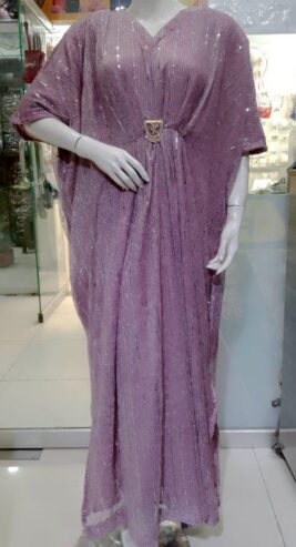 Elegant Chiffon Kaftan Sequins Embroidered | 54 Inches | Standard Size