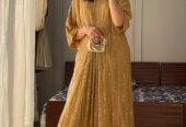 Elegant Chiffon Kaftan Sequins Embroidered | 54 Inches | Standard Size