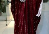 Elegant Chiffon Kaftan Sequins Embroidered | 54 Inches | Standard Size