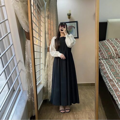 Plain Georgette Maxi Collection Black Blue & Maroon