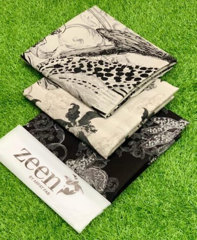 3 pcs woman’s Unstitched printed lawn suit