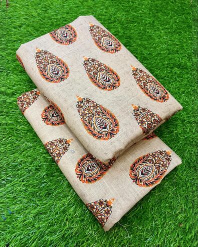 2 Pcs woman’s Unstitched Khaddar printed suit
