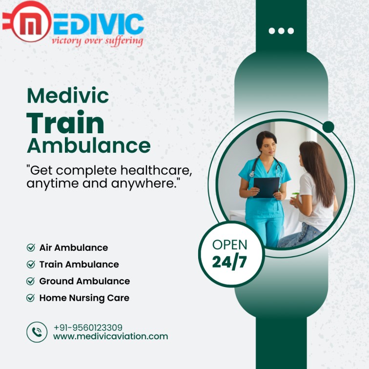 Medivic Aviation Train Ambulance Service in Varanasi