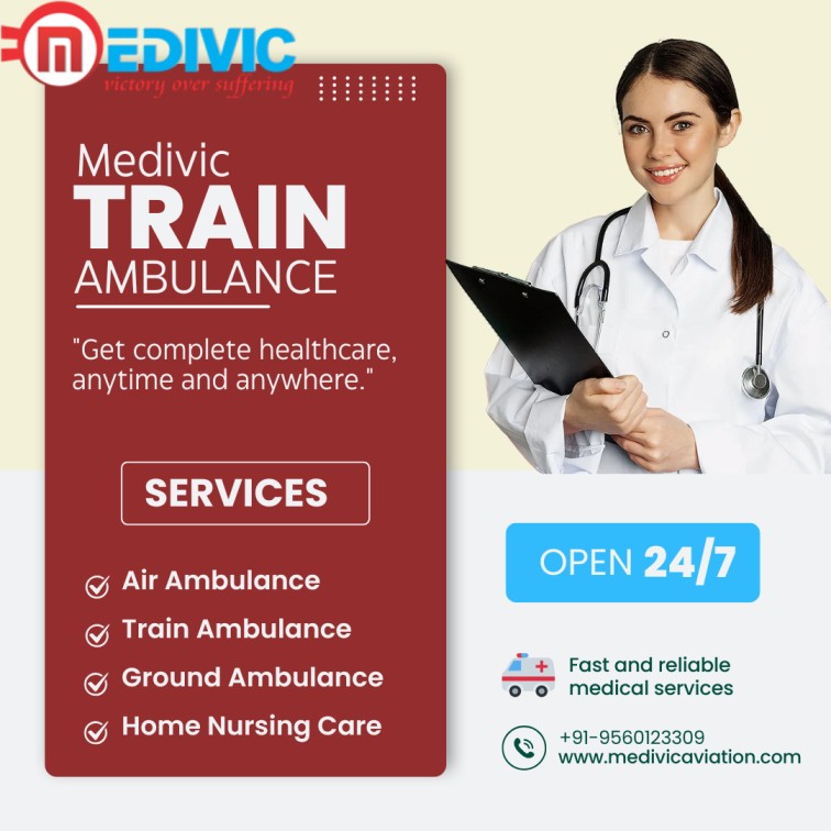 Medivic Aviation Train Ambulance Service in Allahabad