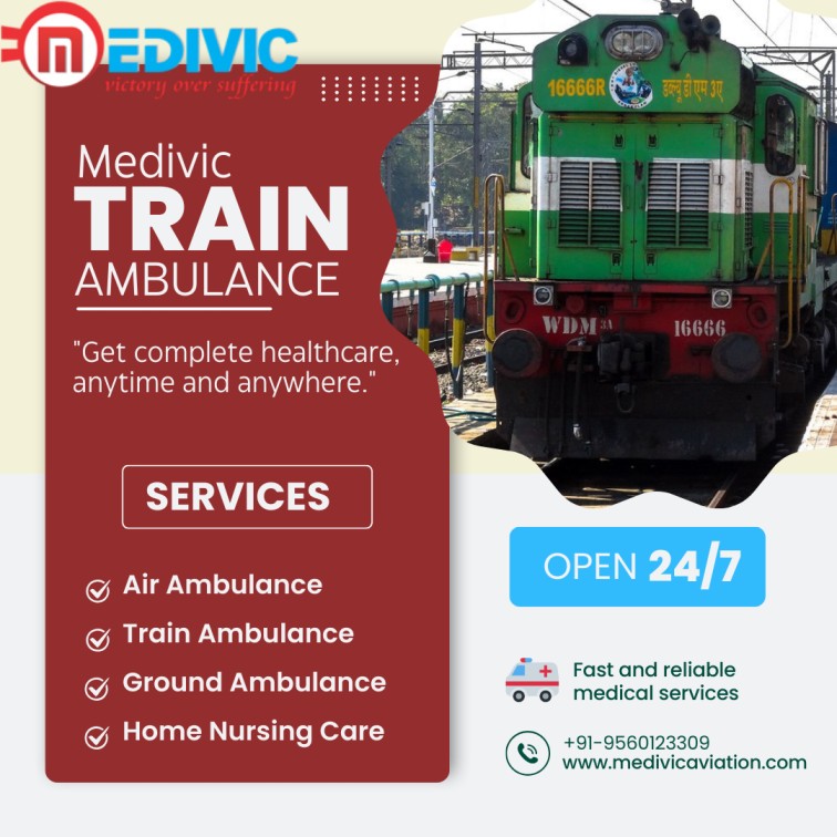 Medivic Aviation Train Ambulance Service in Bhopal