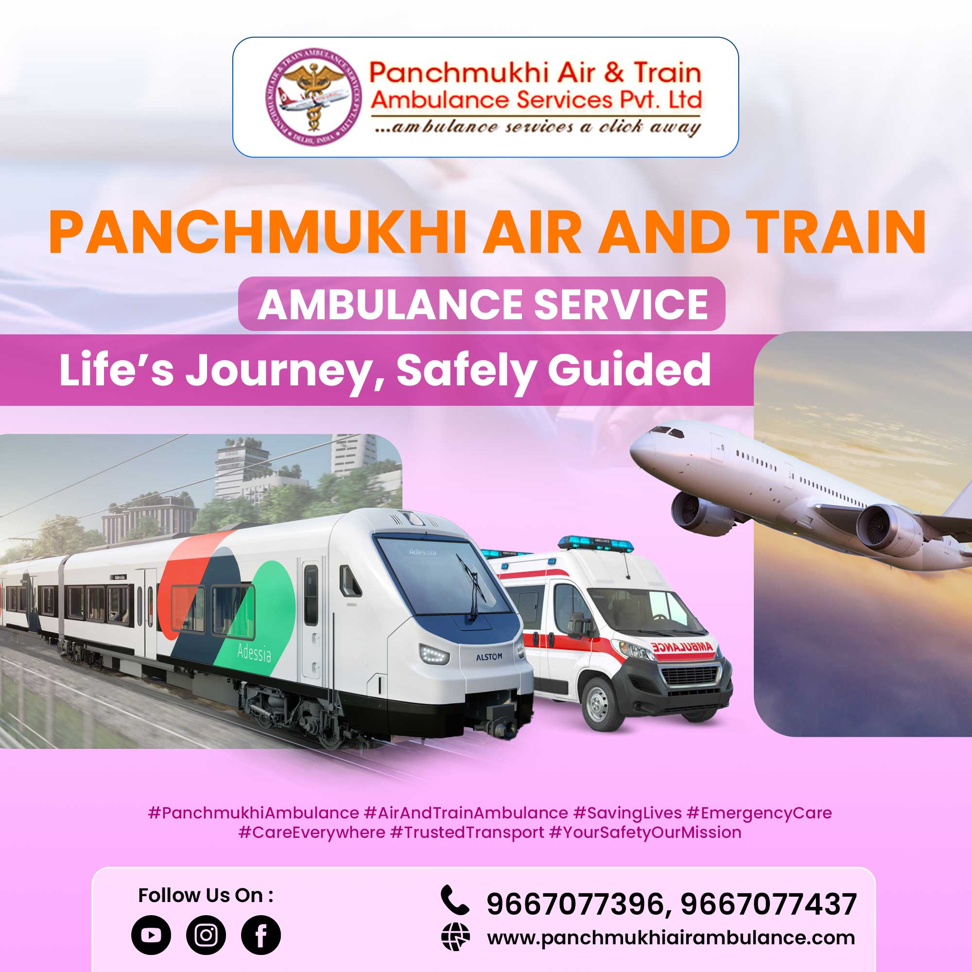 At minimum Fare Get Panchmukhi Air Ambulance Varanasi