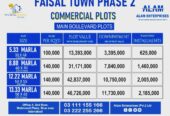Faisal Town Commercial Plots. Faisal Town phase 2 30×40 , 50×40, 50×60