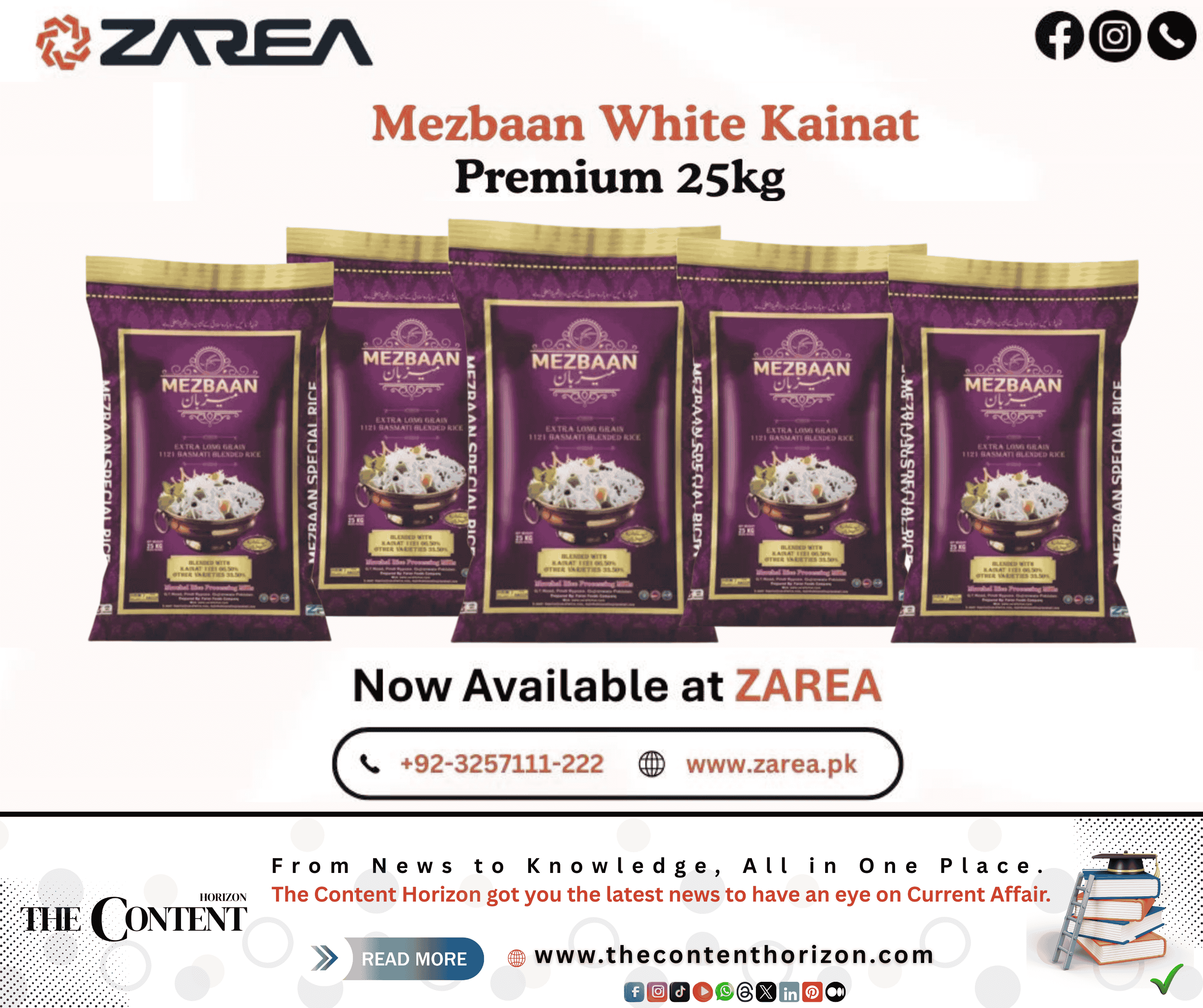 Mezbaan White Kainat 1121 25kg | ZAREA