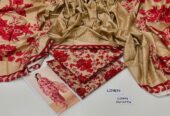 3 Pcs woman’s Unstitched digital print linen suit
