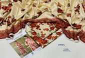 3 Pcs woman’s Unstitched digital print linen suit