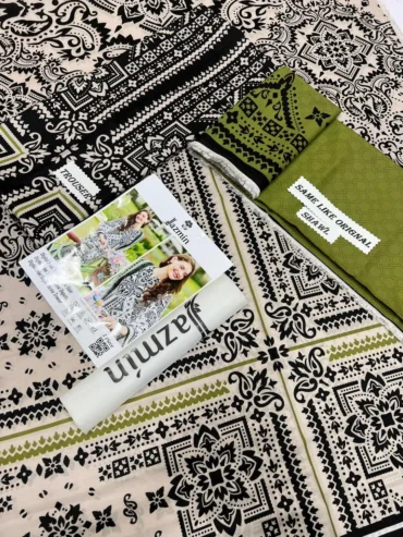 3 Pcs Viscose Printed Suit – Digital Print | Free Delivery