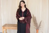 3 Pcs woman’s Unstitched dhanak Embroidered suits