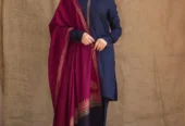 3 Pcs woman’s Unstitched dhanak Embroidered suits