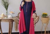 3 Pcs woman’s Unstitched dhanak Embroidered suits
