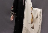 3 Pcs woman’s Unstitched dhanak Embroidered Suit