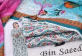 3 Pcs woman’s Unstitched Khaddar Printed Suit