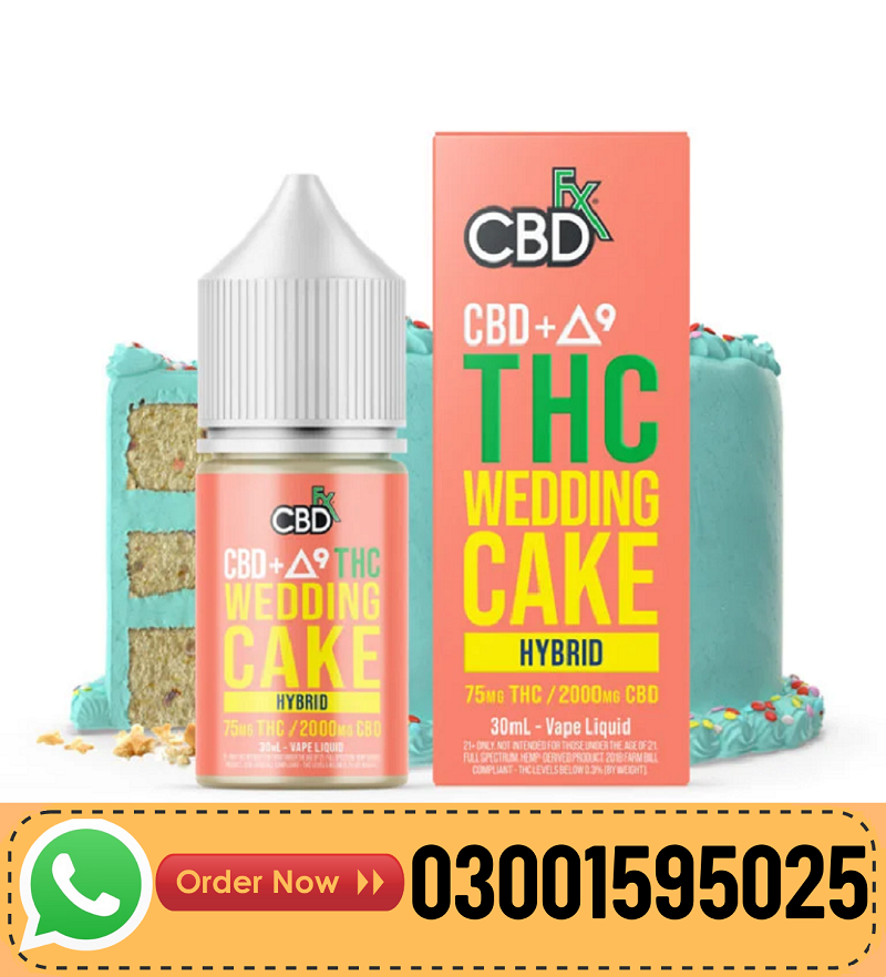 CBDFX CBD + Delta-9 THC Vape Juice – Wedding Cake – Hybrid