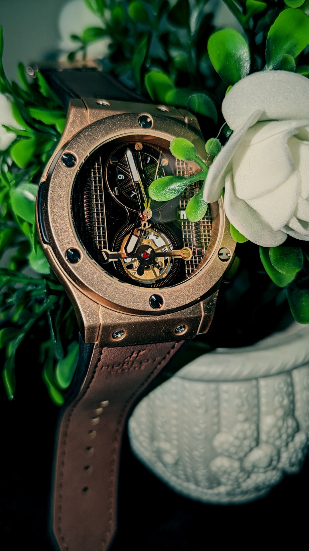 Hublot Gold-Tone Skeleton Watch