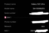 Samsung Galaxy S22 Ultra for Sale in Pakistan – Excellent Condition